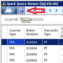 save quick query viewer