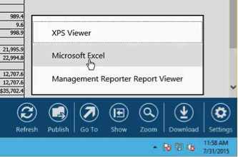 Export to Excel From Management Reporter